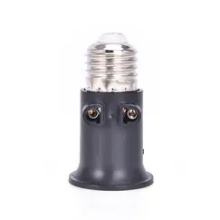 1 PCS AC100-240V 4A PBT Fireproof E27 Bulb Adapter Lamp Holder Base Socket with EU Plug White and Black  Bulb Holder