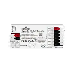DOMRAEM Zigbee 3.0 5 in 1 LED Strip Controller DIMMER CCT RGB RGBW RGBCCT PWM Compatible with HU*E SmartThings APP Voice 20A Max
