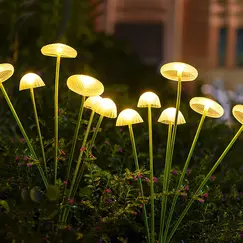 LED Solar Jellyfish Mushroom Lamp, Used for Outdoor Courtyard Landscape Decoration Lighting, Suitable for Lawns, Garden Terraces