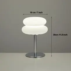 Bauhaus Table Lamp Plastic Lampshade Bedroom Bedside Living Room Nordic Mushroom Lamp 9-Level Brightness Dimming Ambient Light