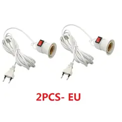 1/5PCS 2.3M E27 Hanging Indoor Plants Light Holder Garden Lampholder Cable EU /US with On/Off Switch Lamp Holder for Desk Light