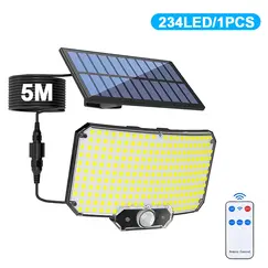 234/318/348 LED Solar Lights 3 Working Modes Super Bright Motion Sensor Outdoor IP65 Waterproof Flood Wall Security Lights Yard