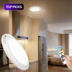 Motion Sensor Ceiling Light USB Type-C Rechargeable Magnetic Lamp Wireless Wall Lamp Remote LED Night Light For Kitchen Coatroom