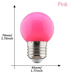 20pcs Colour LED Bulb E27 220V G45 7 Color RGB Lampada LED Lamp SMD3528 Holiday Christmas Lamparas LED Light Bulb Fashlight
