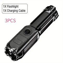 Portable UV Flashlight UV395NM Zoomable ABS Torch 3 Modes Camping Ultraviolet Flashlights For Pet Stacks Fluorescent Detection