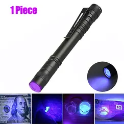 Mini Pen Light Flashlight Red/White/395nm Torch Penlight Flashlight with Clip Pet Dog Cat Urine Stain Ore Money Detection Torch
