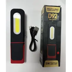 Portable USB Rechargeable Work Light Magnetic COB LED Flashlight Hanging Lamp With Built-in Battery 1200mah Camping Torch