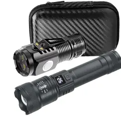 Portable Rechargeable LED Flashlight Super Bright Handheld Flashlight Emergency Camping Waterproof Lantern For Outdoor Hiking