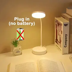 LED Desk Lamp With USB Charging Port Flexible LED White Light Perfect for Home Office Reading Study  Warm/White Touch Control