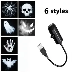 Halloween Led Projector Night Lights USB Plug and Play HD LED Projector Lights for Room Ceiling Window Halloween Decor Wall Lamp
