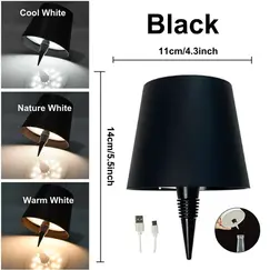 USB Charge Bottle Table Lamp Touch Control 3 Colors and Stepless Dimming Night Lamp For Restaurant Bar Wine Bottles Desk Lights