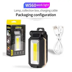 COB Magnetic Work Light Adjustable Folding Strong LED Searchlight Flashlight Waterproof Emergency Camping Tent Lantern With Hook