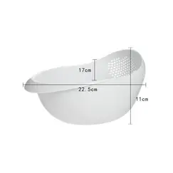 Rice Sieve Plastic Colander Kitchen Drain Basket with Handles Rice Bowl Strainer Basket Sink Drain Kitchen Tools