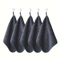 5-Piece Luxury Soft Super Absorbent Hand Towel Set - 11.8*11.8 inch Quick Drying Washcloths for Household and Daily Necessities