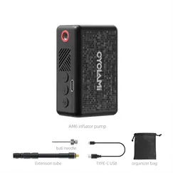 130 PSI CYCLAMI AM6 Automatic Air Pump Portable Pocket Electric Inflator Tire Pressure Display Tire Inflator MTB Road Bike FV AV