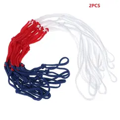 Standard Basketball Net Durable Nylon Thick Thread Three Color Universal Basketball Net Mesh Replacement