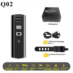 Bicycle Light Portable Bike Light IPX6 Flashlight Aluminum Front Lamp Type-C Charging MTB Road Cycling Highlight