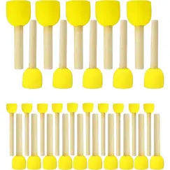 30Pcs Round Sponge Brushes for Painting (4 Sizes), Paint Sponges for Acrylic Painting, Stencil Painting Tools for Kids, Foam Pai