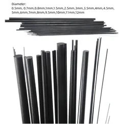 Carbon Fiber Solid Rods Diameter 0.5mm~12mm Cylindrical Carbon Shaft for RC Models or DIY