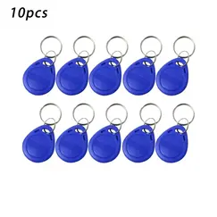 10pcs 125KHz T5577 Keyfobs Rewritable Duplicate Tag 5200 Proximity Copy Access Card ID Token Ring RFID Cloner Keychain