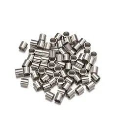 100pcs Stainless Steel Crimp Tube Beads Spacer End Stopper Cap For DIY Earring Necklace Pendant Jewelry Making Supplies Material