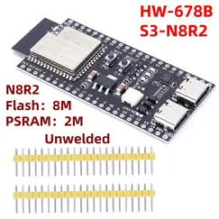 ESP32 S3 Development Board S3-DevKitC-1 Bluetooth 2.4G Wifi Module for Arduino 8MB PSRAM 16MB FLASH N16R8 Dual Type-C 44P