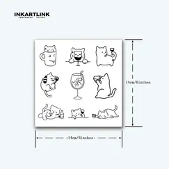 Simple cute kitten Temporary Tattoo,Lasts To 15 Days New Technology Magic Waterproof Semi Permanent Sticker.