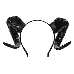 Black Demon Horn Headdress Cosplay Headwear Gothic Animal Sheep Devil Horns Headband Halloween Carnival Party Costume Props