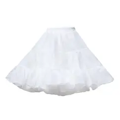 Fashion White Petticoat Without Hoop JK Underskirt Crinoline Lolita Breathable Ball Gown Petticoats Flower Dress Accessories