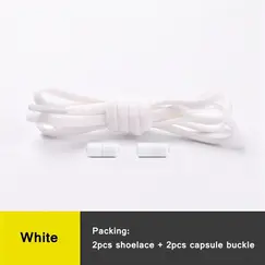 21 Colors No Tie Shoelaces For Sneakers Elastic Shoe Laces Round Metal Lock Lazy Shoelace 1 Second Quick On and Off Unisex