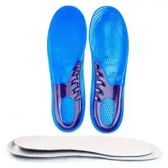 1 Pair Man Women Orthotic Arch Support Massage Insole Unisex Silicone Anti Slip Gel Soft Sport Shoe Pad Shock Absorption