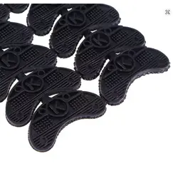 20/2Pair Rubber Shoes Heel Toe Plates Taps Sole Protectors Repair Horseshoe Offset Sole Anti Slip Heel Patch Repair Shoe Materia