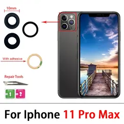Camera Glass Lens Back Rear Camera Glass Lens with Glue Replacement Repair Spare Parts For iPhone 11 Pro Max 14 Plus 13 12 Mini