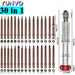 30 in 1 Magnetic Precision Screwdriver Set, S2 Steel Bits, Phone Watch Glasses Repair Tool Kit for iPhone Android
