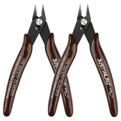 2Pcs Mini Nose Cutting Plier Electrical Wire Cable Cutter  Metal Side Snips Flush Pliers Convenient Durable Tool