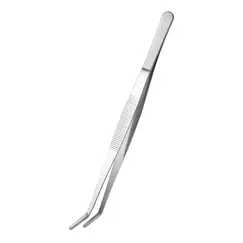 Stainless Multifuctional Steel Elbow Tweezers Aquarium Clip Long Tongs Non-slip Tweezers Forceps Pet Feeding Tools