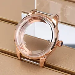 33MM/40MM Silver Watch Case Bubble Glass For Cocktail Time Presage Seiko Mod NH35 NH34 NH38 Movement Steel Watches Assemble Part