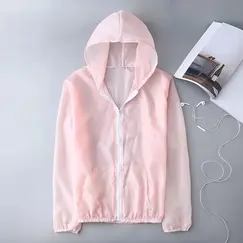 Jacket Women Summer Sun Protection Coat Anti-UV Quick Dry Sports Windbreaker Cycling Run Sunscreen Shirt