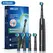 Electric Toothbrush Deep Clean Whitening Teeth for Adult Toothbrush Rotation Ultrasonic Toothbrush with 4/8 Replacement Heads