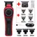 Kemei KM-999 Hair Trimmer for Men DLC T-Blade Zero Gapped LED Display Cordless USB Professional Hair Clipper Finishing Machine