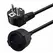 EU Power Extension Cord Euro CEE7 Schuko Mains Power Extension Cable Male to Female Schuko Extension Power Cord 5M/3M/1.5M/1M
