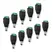 5 Pairs Male and Female Welding-Free DC Plug 5.5*2.1mm Welding-Free DC Female Head Green Terminal Monitoring Power Plug Push-But