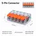 Electrical Cable Connectors 50PCS 2/3/4/5 Port Lever Wire Connector Quick Splice Electrical Wire Terminal 32A 450V 0.15-4mm2 Kit