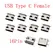 10Pcs USB Type C 2/6/16/24 Pin Connector Female Jack Charging Port SMD SMT PCB Solder DIY Repair USB-C Type-C Socket Connectors