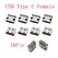 10Pcs USB Type C 2/6/16/24 Pin Connector Female Jack Charging Port SMD SMT PCB Solder DIY Repair USB-C Type-C Socket Connectors
