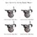 4pcs Furniture Casters Wheels Soft Rubber Swivel Caster Quite Roller Wheels for Trolley Baby Crib Bed Wheels Household Accessory