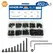 NINDEJIN hex hexagon socket button head screw nut carbon steel m2 m2.5 m3 m4 m5 m6 allen round head screw set bolt and nut set