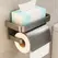 Perforated Installation Toilet Paper Roll Holder, Toilet Paper Holder/Tissue Holder with Storage Rack, Bathroom Supplies