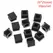 10Pcs Square Plastic Black Blanking End Cap Tube Pipe Insert Plug Bung Furniture Accessories 15/20/25/30/38/40/50/60mm