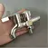 Stainless Steel Faucet Double Outlet Dual Control Water Tap One in Two Out Faucet 1/2" Bidet Faucets Bathroom Accessories